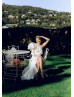One Shoulder Ivory Taffeta Chic Wedding Dress